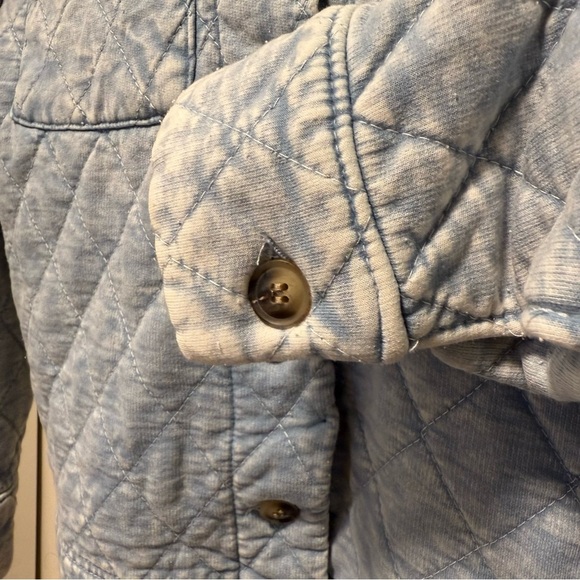 Jane + Delancey Ultra-Soft Quilted Utility Jacket - Blue Acid Wash - M/L - Picture 6 of 9